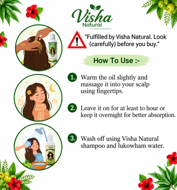 Visha 100% Ayurvedic hair growth oil